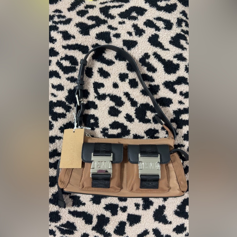 Brown Steve Madden with Buckle accents shoulder bag NWT